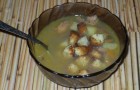Грибной суп с гренками