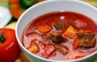 Суп из говяжьих костей с болгарским перцем в скороварке