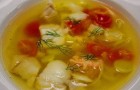 Суп из судака с рисом и овощами в скороварке