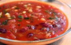 Суп из телятины с красной фасолью в скороварке