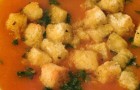 Суп-крем из овощей с гренками
