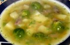 Суп из телятины с брюссельской капустой в скороварке